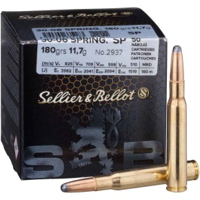 Munitions Sellier & Bellot Calibre 30-06 Springfield 180 grains par 50