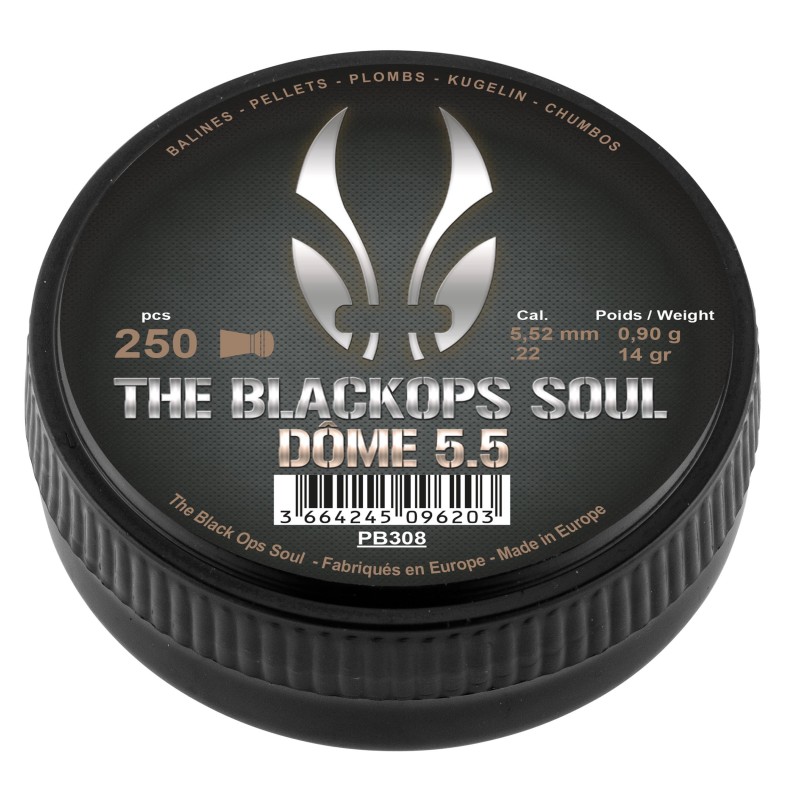 Plombs The Black Ops Soul à tête Dôme cal. 5,5 mm