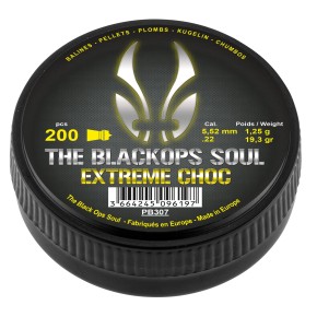 Plombs The Black Ops Soul à tête Extrem Choc cal. 5,5 mm