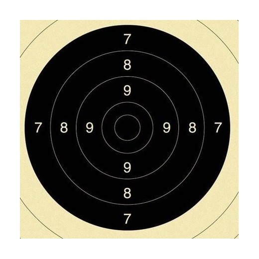 Centre de cible pistolet 25 mètres (C50) non numérotées GEF