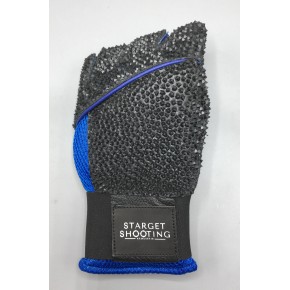 Gant de tir coupé STARGET Noir/Bleu pour tireur droitier