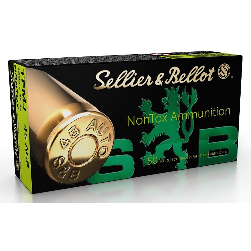 Munitions 45 Auto Sellier Bellot TFMJ NONTOX 230G