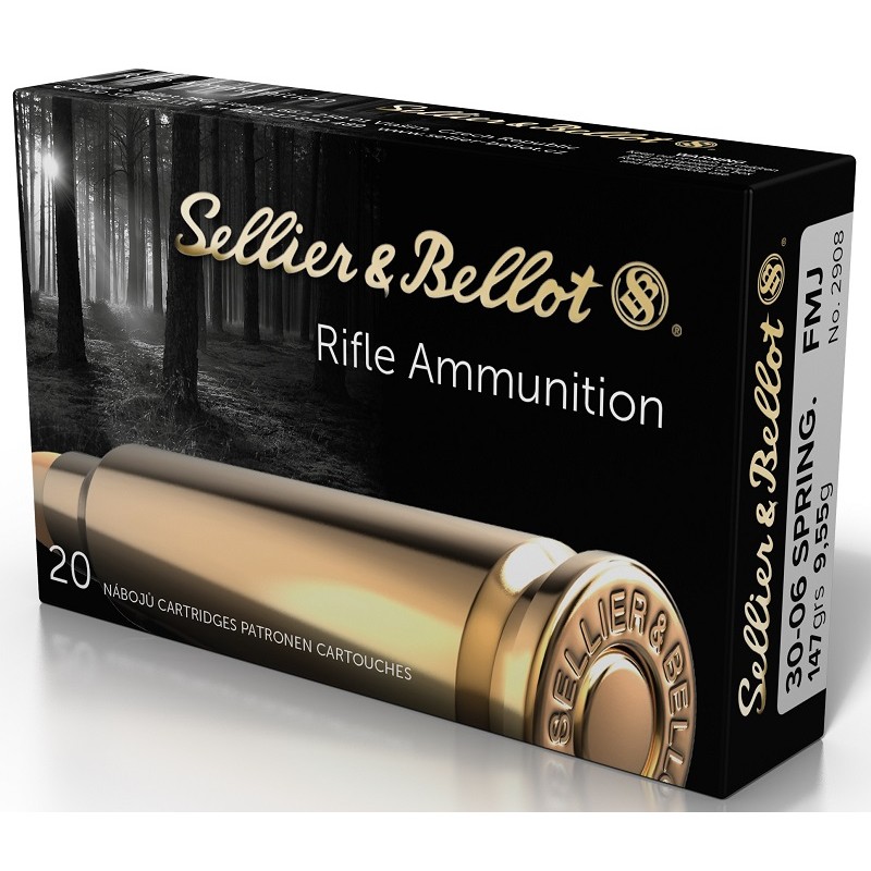 Munitions Sellier & Bellot Calibre .30-06 FMJ 147 grains par 20