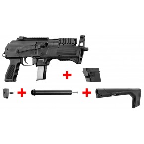 PACK Pistolet Chiappa PAK 9 en calibre 9x19 mm + Crosse fixe HERA ARMS + adaptateur chargeur Glock