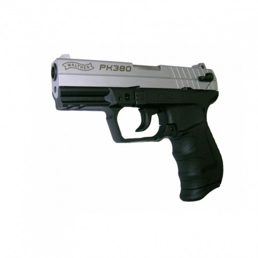 Pistolet d'alarme Walter PK 380 bronzé avec silencieux - Armes à blanc et à  gaz