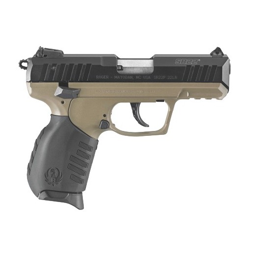 Pistolet Ruger SR22PB 22LR POIGNEE CADRE FDE