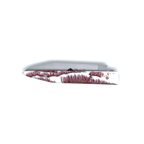 Couteau pliant manche en champignon polypore rouge