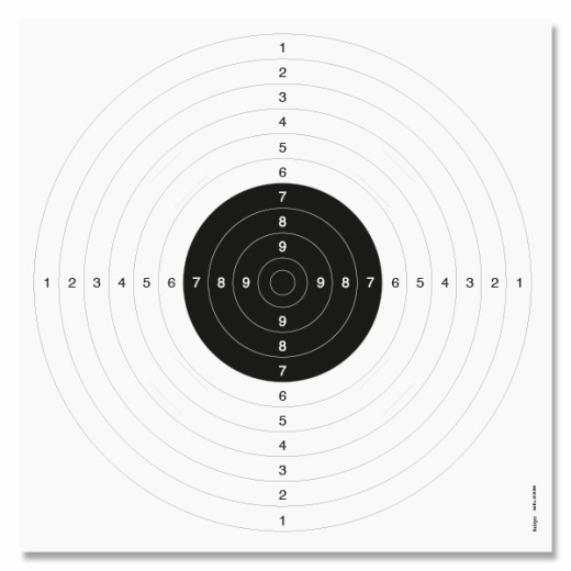 Cibles pistolet 25/50M et carabine 100M (C50) KRUEGER