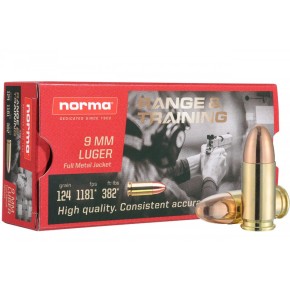 Munitions NORMA 9mm FMJ 124g