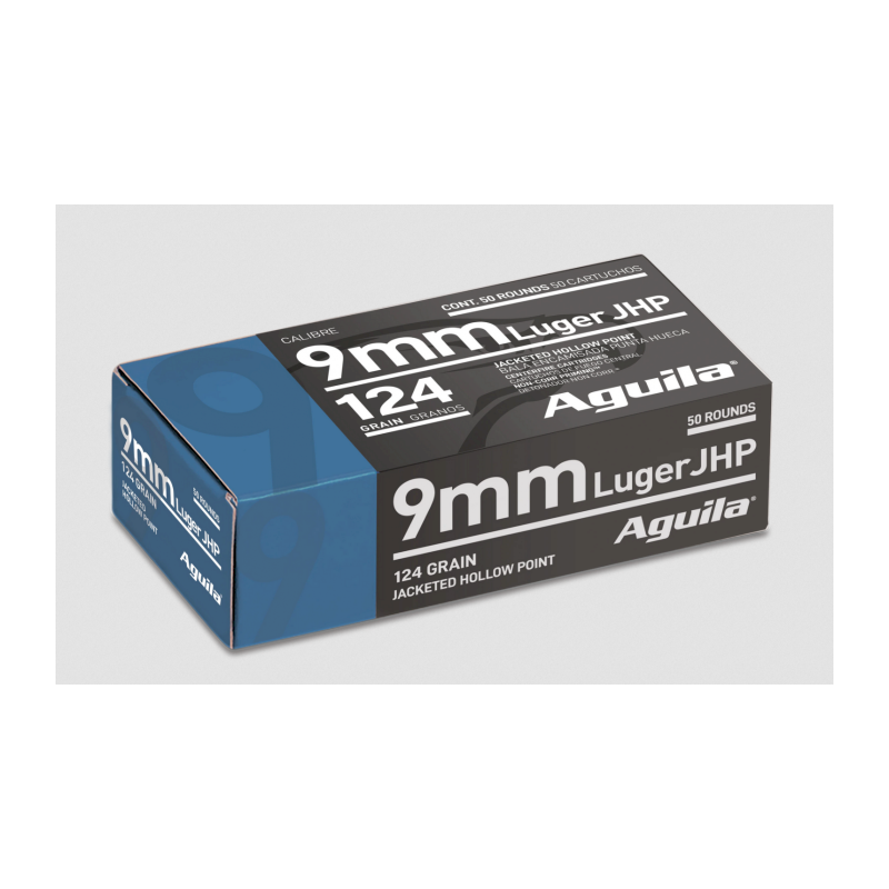 Munitions Aguila 9x19 JHP 124 grs