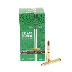 Munitions FIOCCHI calibre 300AAC Blackout Subsonic 200 grains RNCP