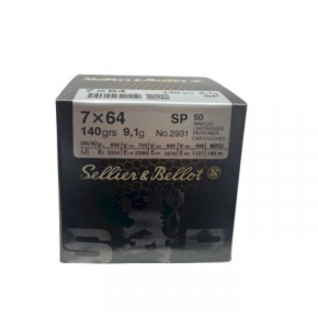 Munitions SELLIER & BELLOT SP cal.7x64 140gr 9.1g par 50