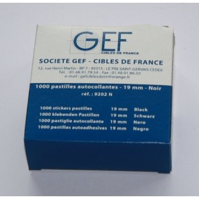 1 000 pastilles autocollantes de tir marron 24mm GEF (IPSC)