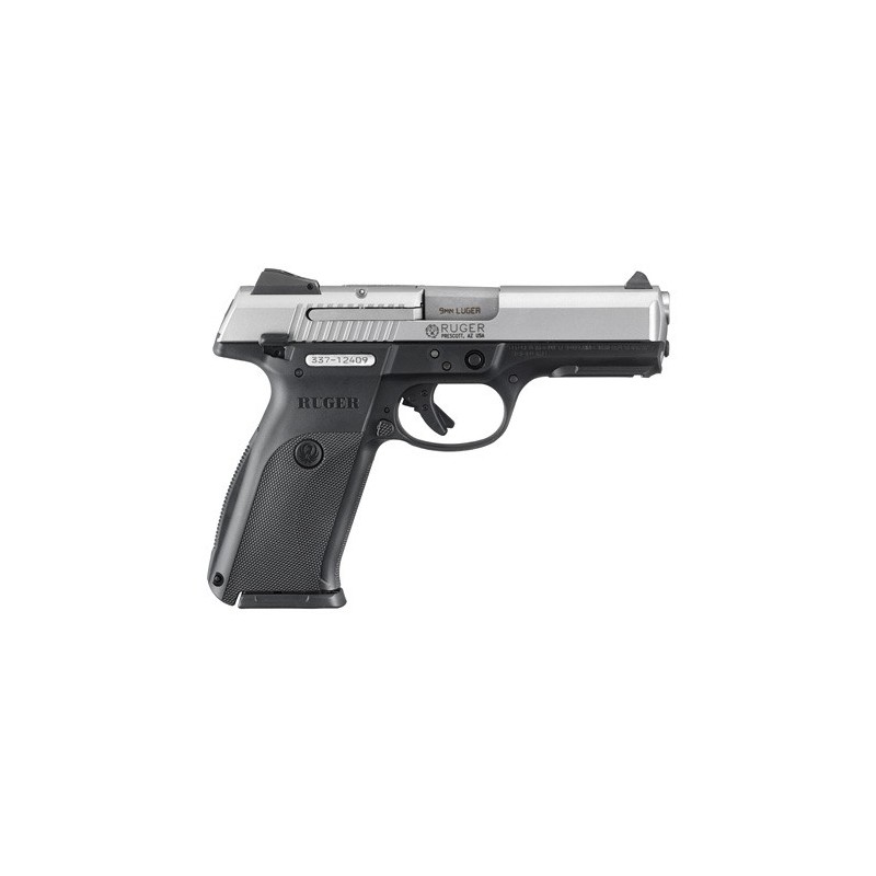 Pistolet 9mm Ruger SR9 Noir et Inox Bi Color