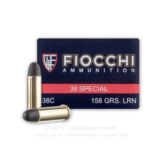 Munitions 38 Special Fiocchi LRN 158 grains
