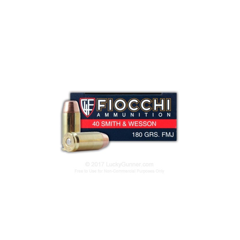 Munitions 40 S&W Fiocchi FMJ 180 grains