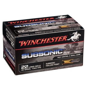 Munitions 22Lr Winchester Subsonic