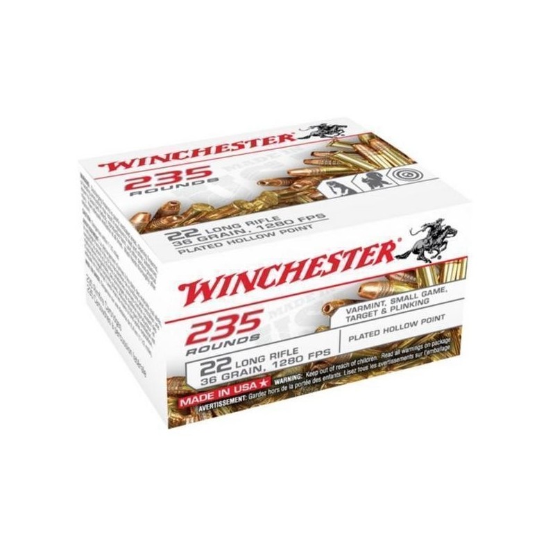 Munitions 22Lr Winchester 36 grains par 235